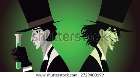 dr jekyll and mr hyde drinking a toxic potion