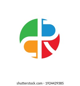 DR letter icon illustration vector design template