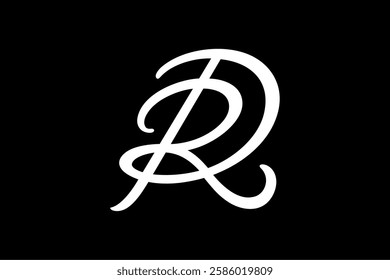 DR letter logo design, initial, monogram, icon, symbol. Combination of D and R letter in stylish design style. Very suitable for realtor, singer, couple or personal branding.