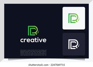 DR letter logo design on luxury background. RD monogram initials letter logo concept. DR icon design. RD elegant