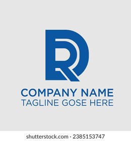 DR letter logo design on luxury background. RD monogram initials letter logo concept. DR icon design. RD elegant ,R DR RD logo abstract for branding company. letter template vector illustration.