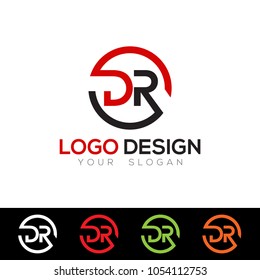 DR Letter Logo Design Template Vector EPS File