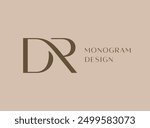 DR letter logo icon design. Classic style luxury initials monogram.