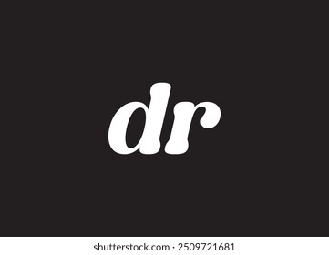 Logo für DR-Buchstaben und anfängliches Logo-Design