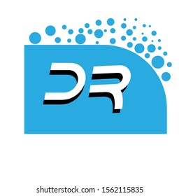 DR letter logo.DR vector icon logo with background.