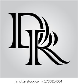 Logo de la carta DR con fondo blanco. El bonito logo de la carta negra.