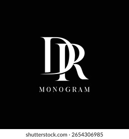 DR Linked Monogram lettering design