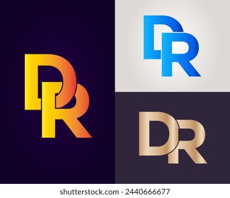 DR logo. DR creative initial latter logo.DR abstract.DR Monogram logo design.Creative and unique alphabet latter logo.
