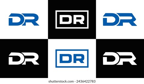 DR logo. D R design. White DR letter. DR, D R letter logo design. Initial letter DR linked circle uppercase monogram logo. design. top logo, Most Recent, Featured,