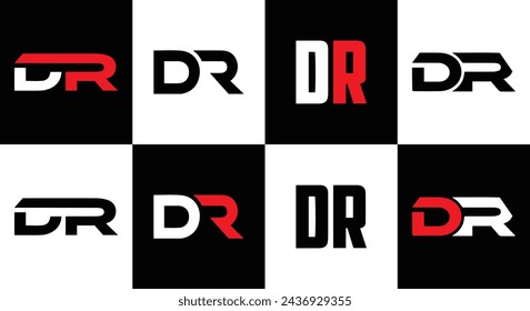 DR logo. D R design. White DR letter. DR, D R letter logo design. Initial letter DR linked circle uppercase monogram logo. design. top logo, Most Recent, Featured,