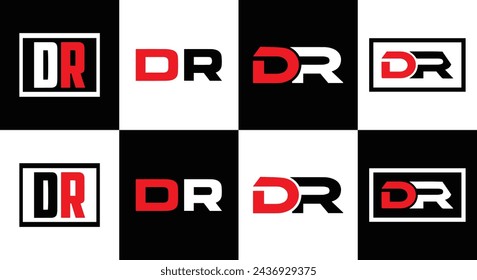 DR logo. D R design. White DR letter. DR, D R letter logo design. Initial letter DR linked circle uppercase monogram logo. design. top logo, Most Recent, Featured,