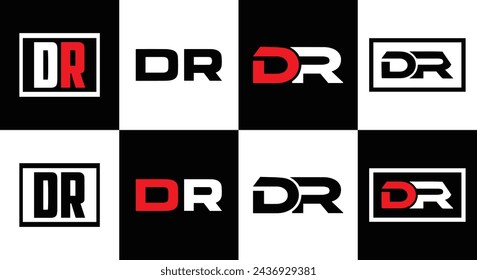DR logo. D R design. White DR letter. DR, D R letter logo design. Initial letter DR linked circle uppercase monogram logo. design. top logo, Most Recent, Featured,