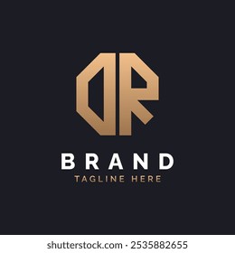 DR Diseño de Logo. Moderno, minimalista, elegante y lujoso logotipo de DR. Letra del alfabeto DR Diseño de logotipo para la identidad comercial Corporativa de la marca.
