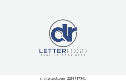 DR Logo Design Template Vector Graphic Branding Element.