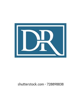 DR logo initial letter template design vector