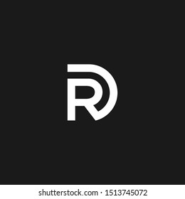 DR Logo monogram modern design template 