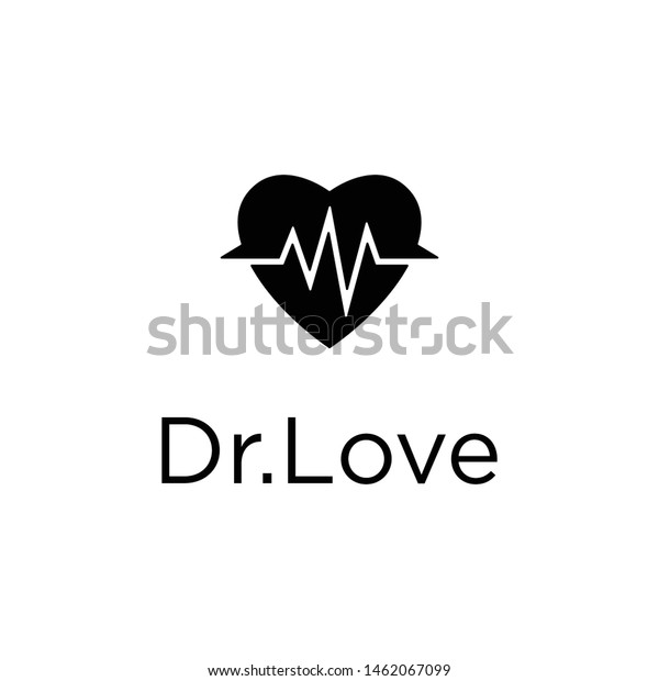 Dr Loves Logo Heart Heartbeat Stock Vector (Royalty Free) 1462067099 ...