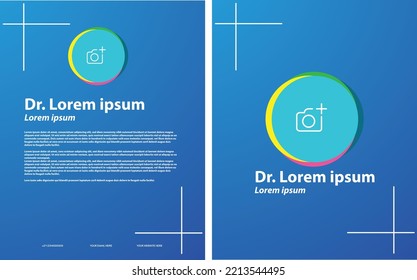 Dr Personal Information Two Side Flyer Design. White Text And Dark Blue Background. Full Editable Parsonal Flyer Design.  