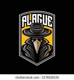 Dr. Plague Mascot Logo Illustration