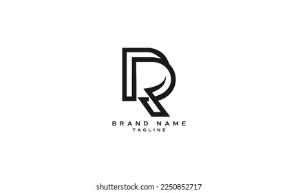 DR, R,  Abstract initial monogram letter alphabet logo design