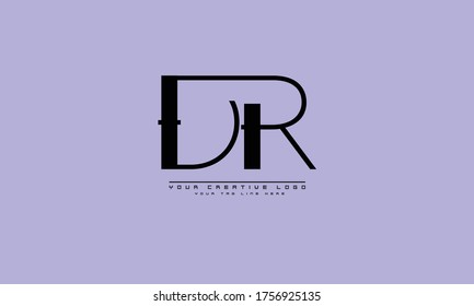 DR RD D R abstract vector logo monogram template