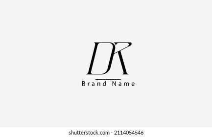 DR D R abstrakte Vektor Logo-Monogramm-Vorlage