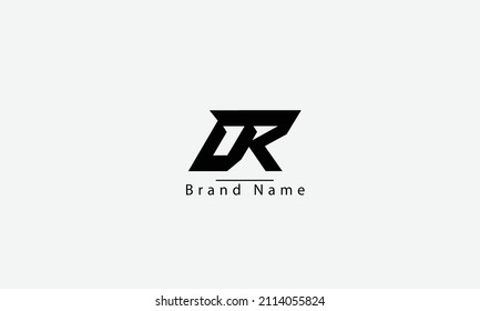 DR RD D R abstract vector logo monogram template