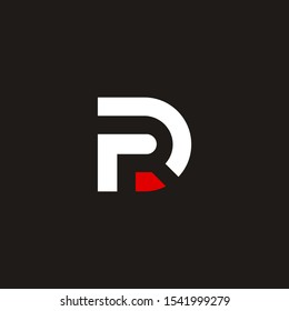 DR or RD letter icon logo vector abstract