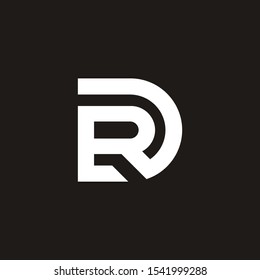DR or RD letter icon logo vector abstract