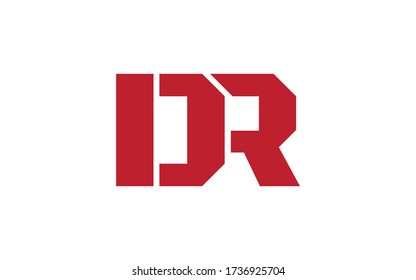DR or RD Letter Initial Logo Design, Vector Template