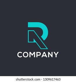 DR or RD letter logo design, vector file really easy to change colour and font