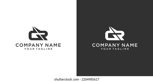 DR Or RD Letter Logo Design Concept