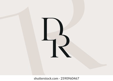 DR or RD letter logo icon design. Classic style luxury initials monogram.