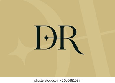 DR or RD letter logo icon design. Classic style luxury initials monogram.