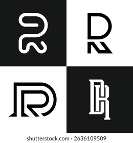 DR and RD letter typography logo set featuring clean, modern initials. Perfect for branding, identity, or digital use. High-resolution vector logos suitable for business, web, or print projects.


