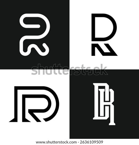 DR and RD letter typography logo set featuring clean, modern initials. Perfect for branding, identity, or digital use. High-resolution vector logos suitable for business, web, or print projects.

