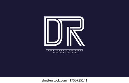 DR RD R D abstract vector logo monogram template