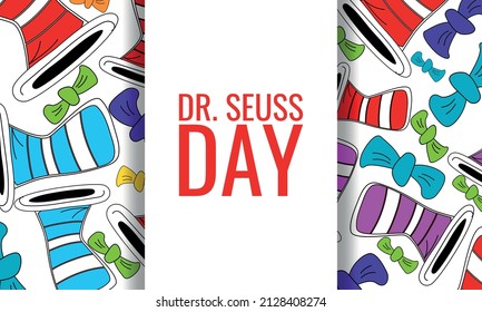  Dr. Seuss Day. Design Suitable For Greeting Card Poster And Banner