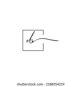 concepto de logotipo de siganture DR en un diseño profesional de alta calidad que se imprimirá en cualquier medio impreso