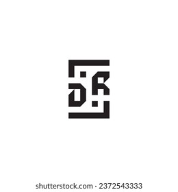 DR square concept retro logo in high quality professional design that will print well across any print media