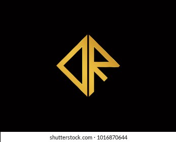 DR square shape Gold color logo