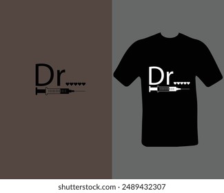 Dr. t-shirt design. doctor, practitioner,  t-shirt design template, speech.