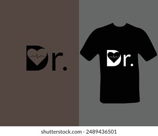 Dr. diseño de camisetas. doctor, practicante, Plantilla de diseño de camisetas, habla.