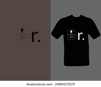 Dr. t-shirt design. doctor, practitioner,  t-shirt design template, speech.