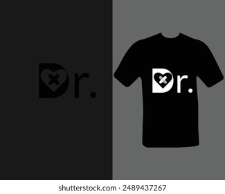 Dr. t-shirt design. doctor, practitioner,  t-shirt design template, speech.