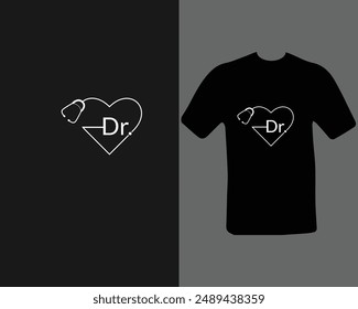 Dr. t-shirt design. doctor, practitioner,  t-shirt design template, speech.