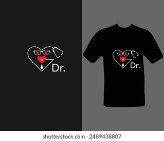 Dr. t-shirt design. doctor, practitioner,  t-shirt design template, speech.