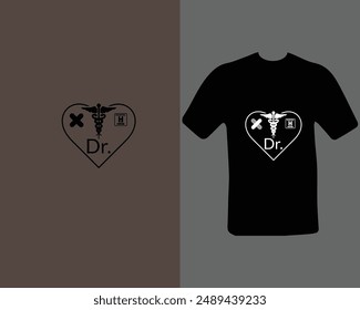 Dr. t-shirt design. doctor, practitioner,  t-shirt design template, speech.