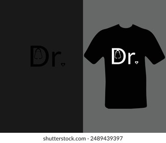 Dr. t-shirt design. doctor, practitioner,  t-shirt design template, speech.