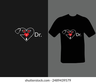 Dr. t-shirt design. doctor, practitioner,  t-shirt design template, speech.